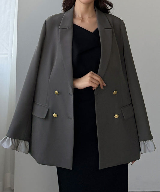 【653】フリルレイヤードデザインジャケット