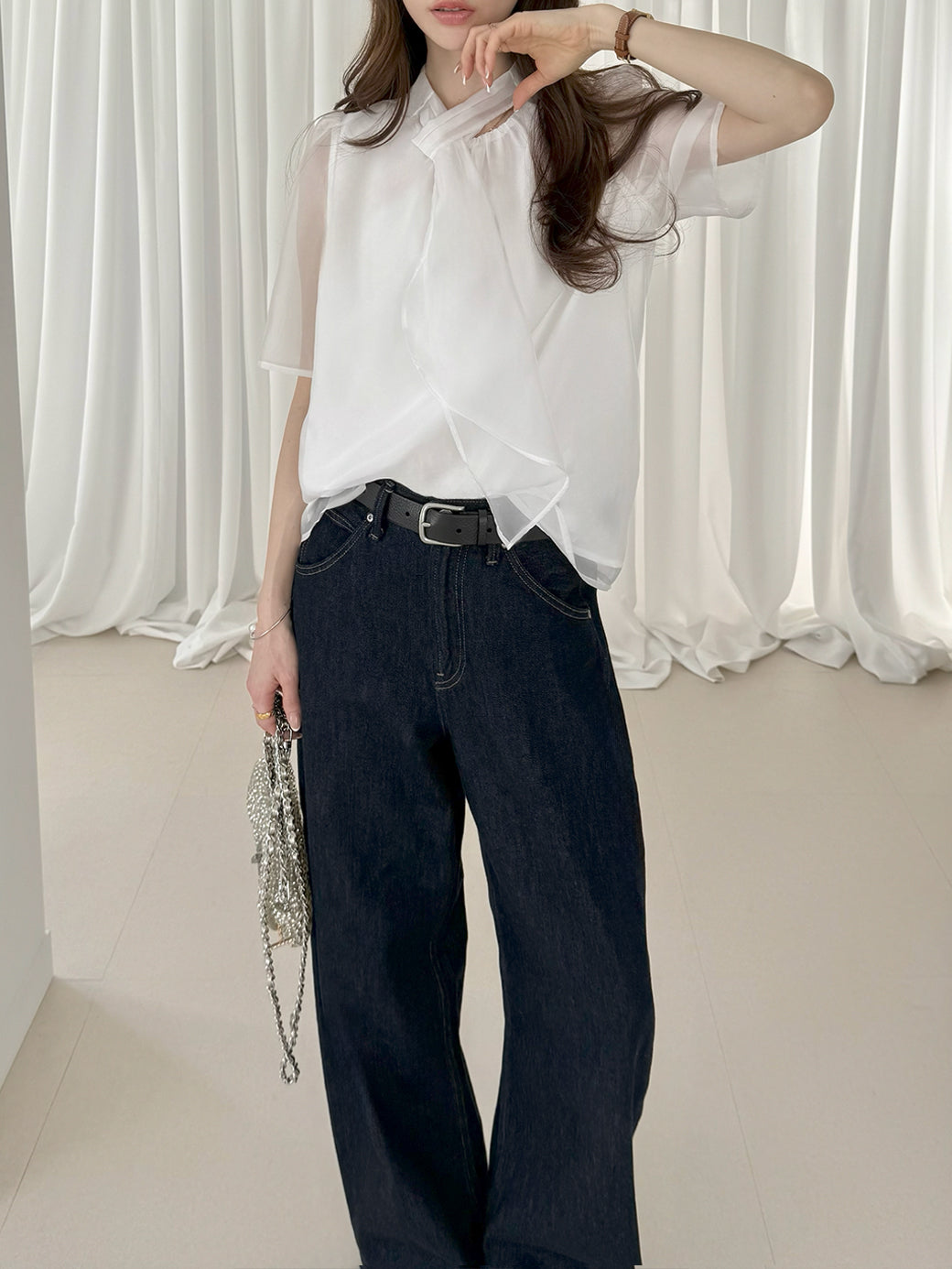 Model:H162cm 体重:45kg 着用サイズ:M